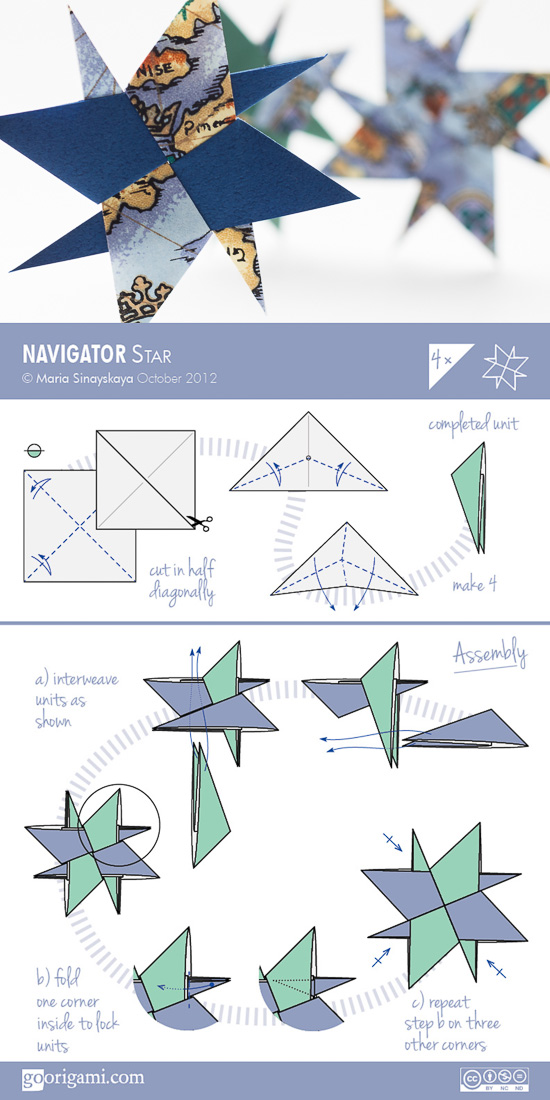 origami star diagrams