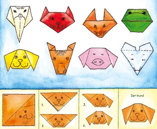 origami tete de cochon