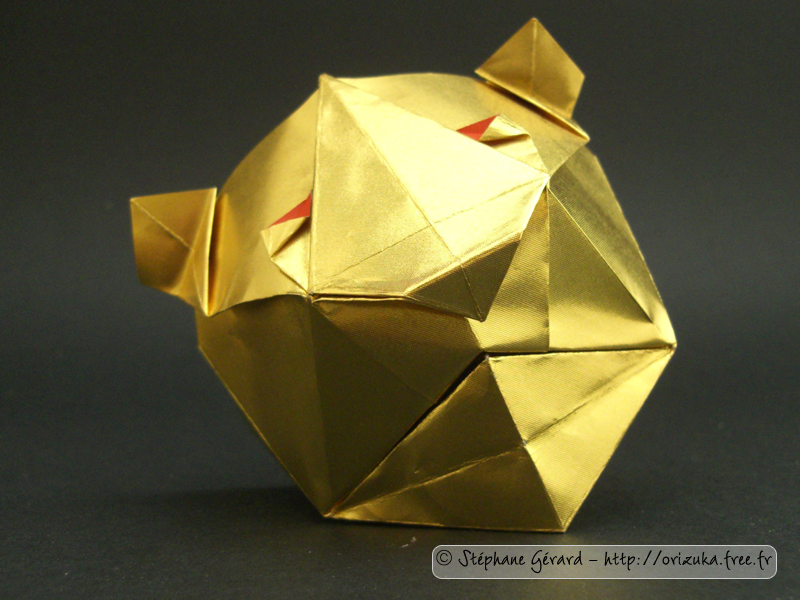 origami tete de tigre
