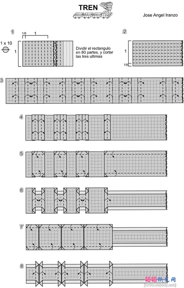 origami train instructions