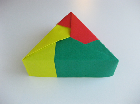 origami triangle box instructions