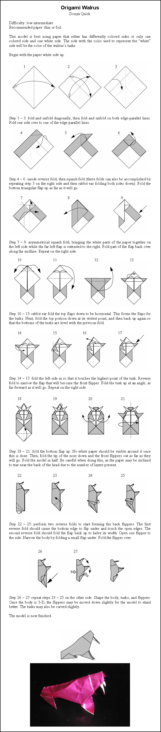 origami triceratops instructions