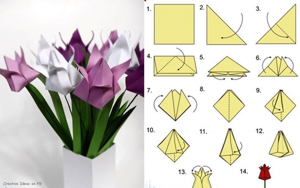 origami tulip tutorial