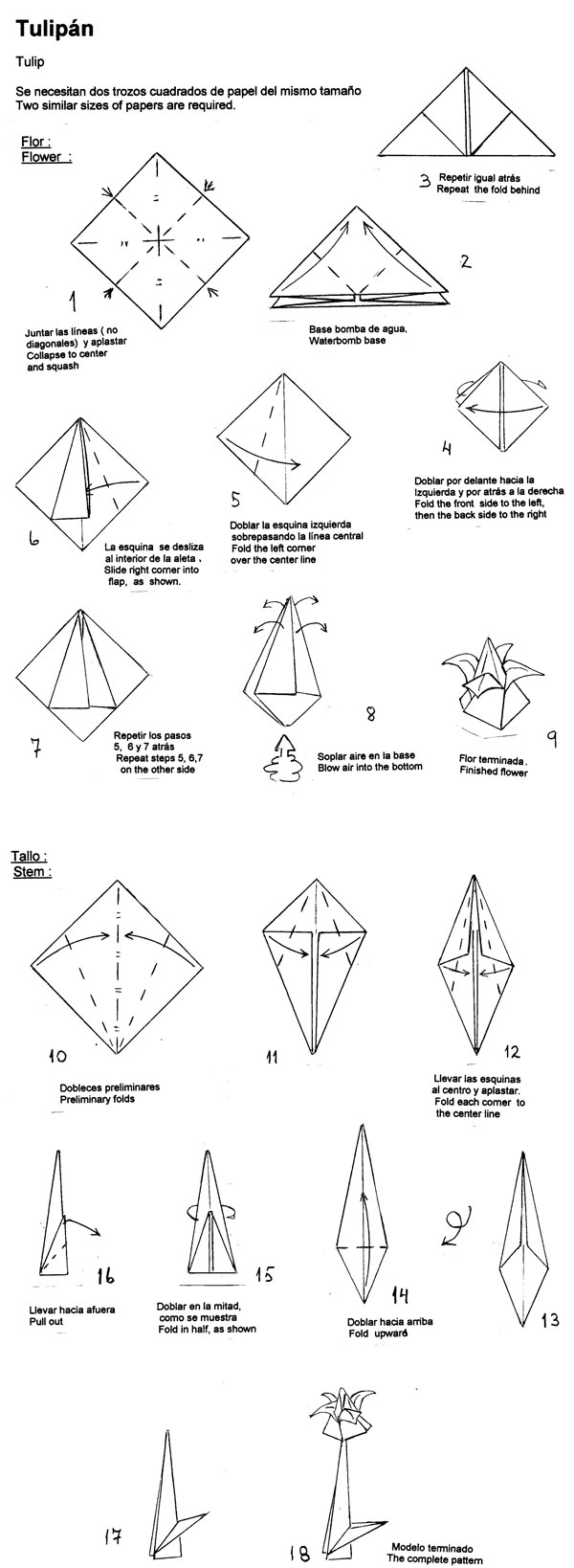 origami tulipan