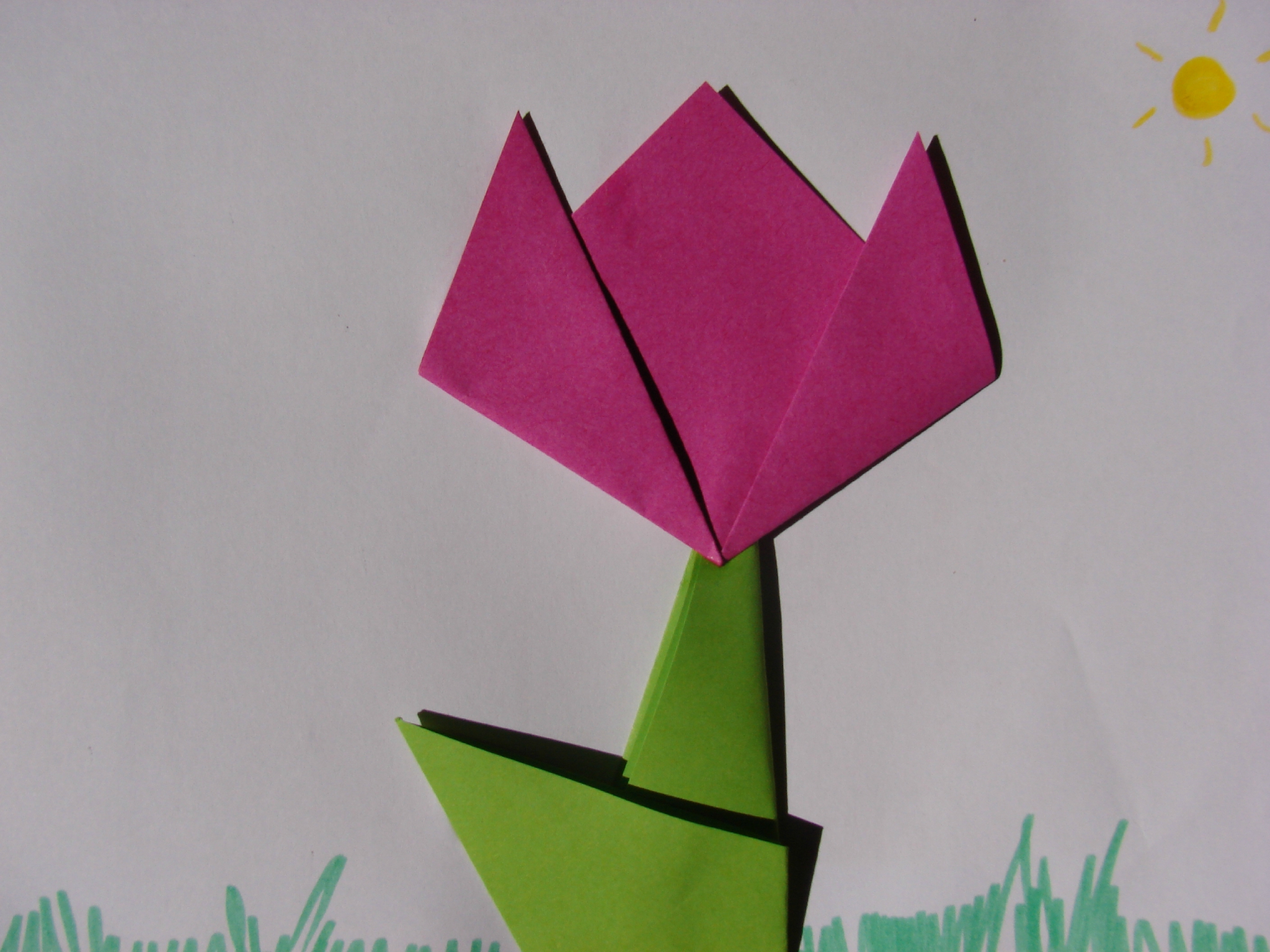 origami tulipe facile