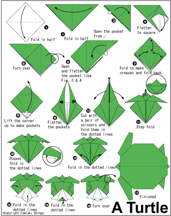 origami turtle instructions
