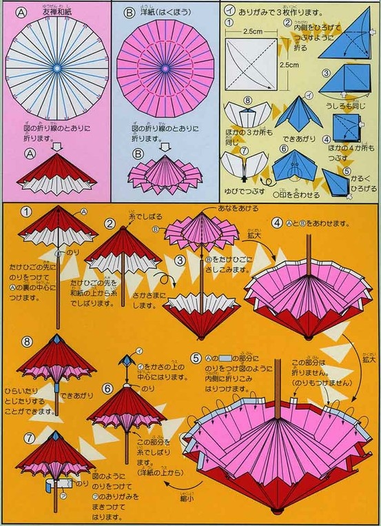 origami umbrella folding instructions