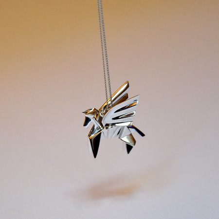 origami unicorn necklace