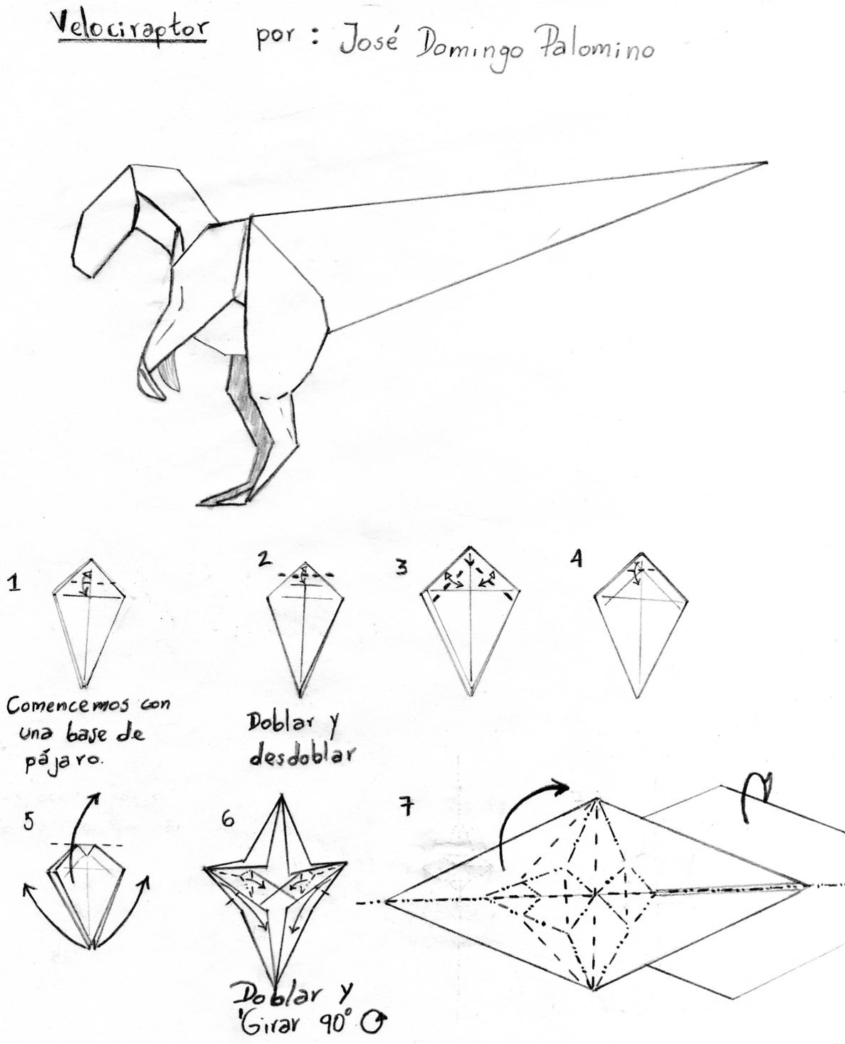 origami velociraptor instructions