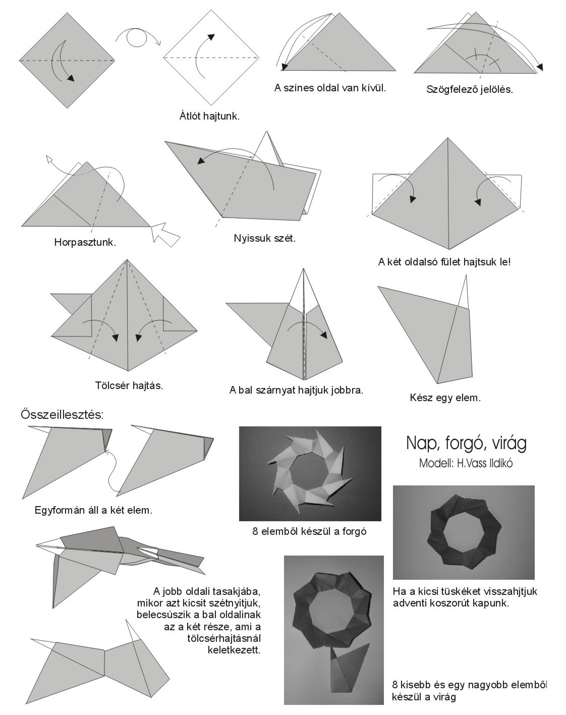 origami virág