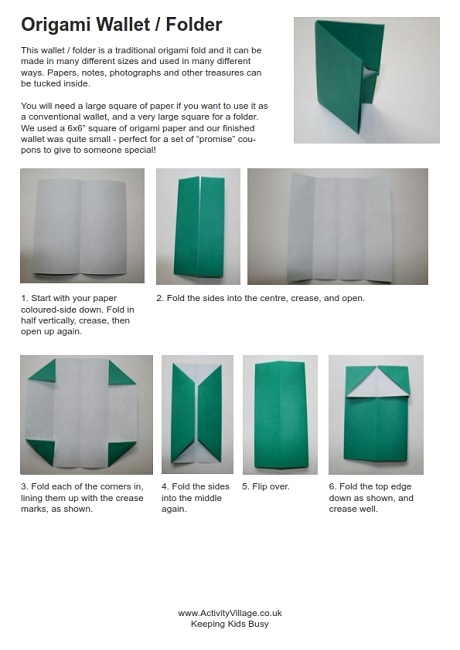 origami wallet instructions