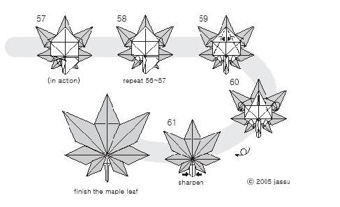 origami weed leaf instructions
