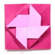 Origami windmill letter fold