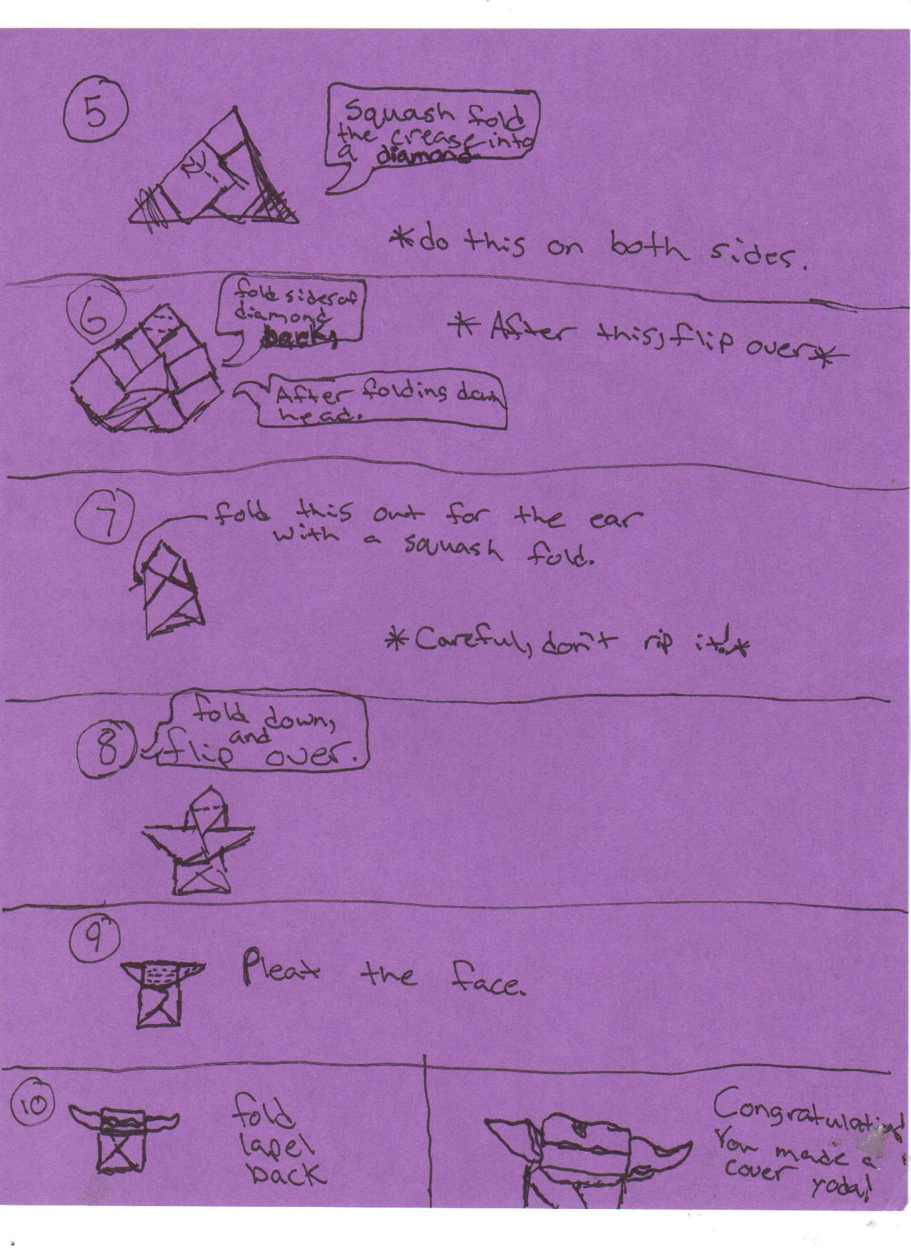 origami yoda instructions from the cover