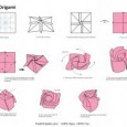 Paper rose origami