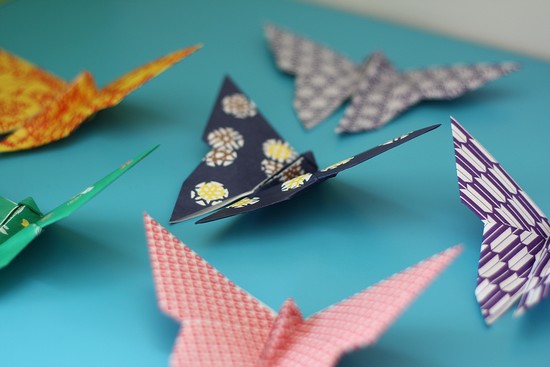 papillon origami papier