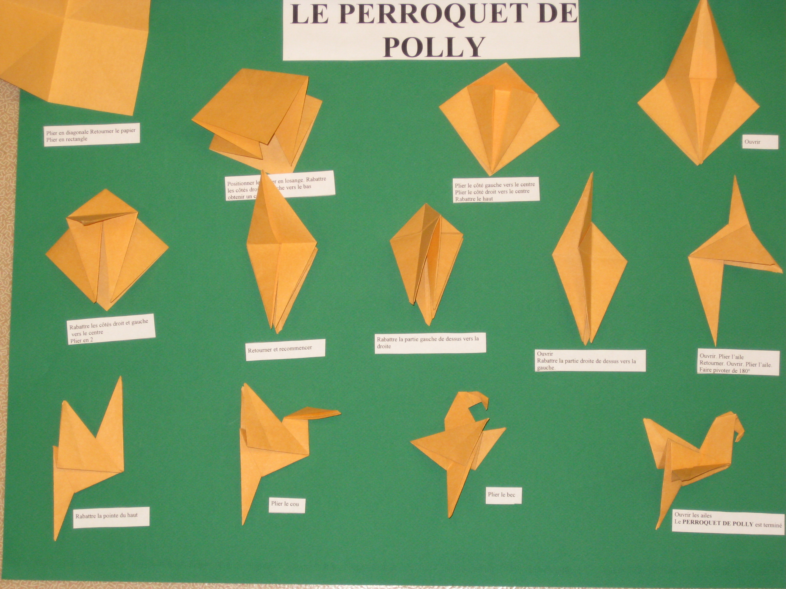 Perroquet origami