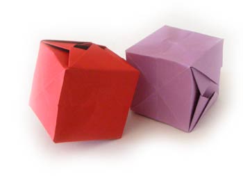 pliage papier cube