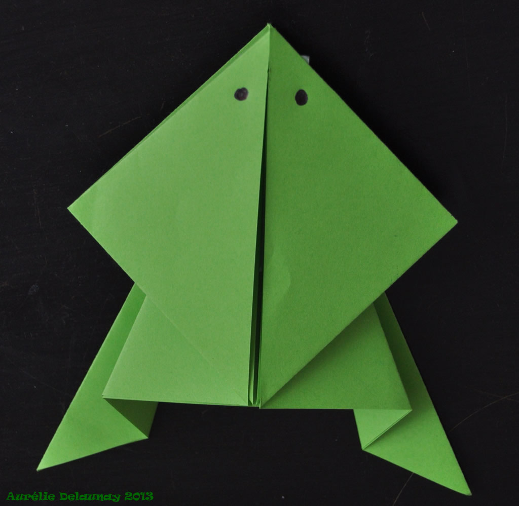 pliage papier grenouille