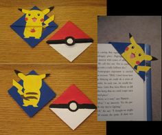 pokemon bookmark origami