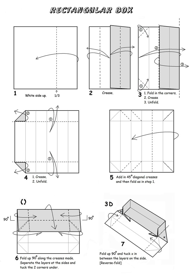 rectangle box origami