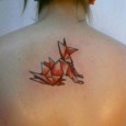 Renard origami tattoo