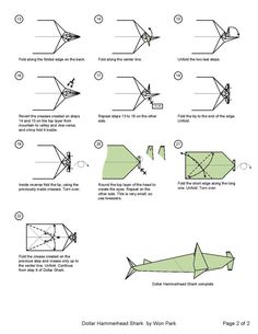 shark origami instructions