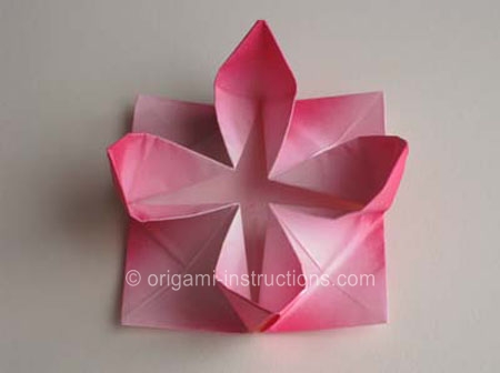 square rose origami