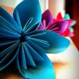 Sticky note origami flower