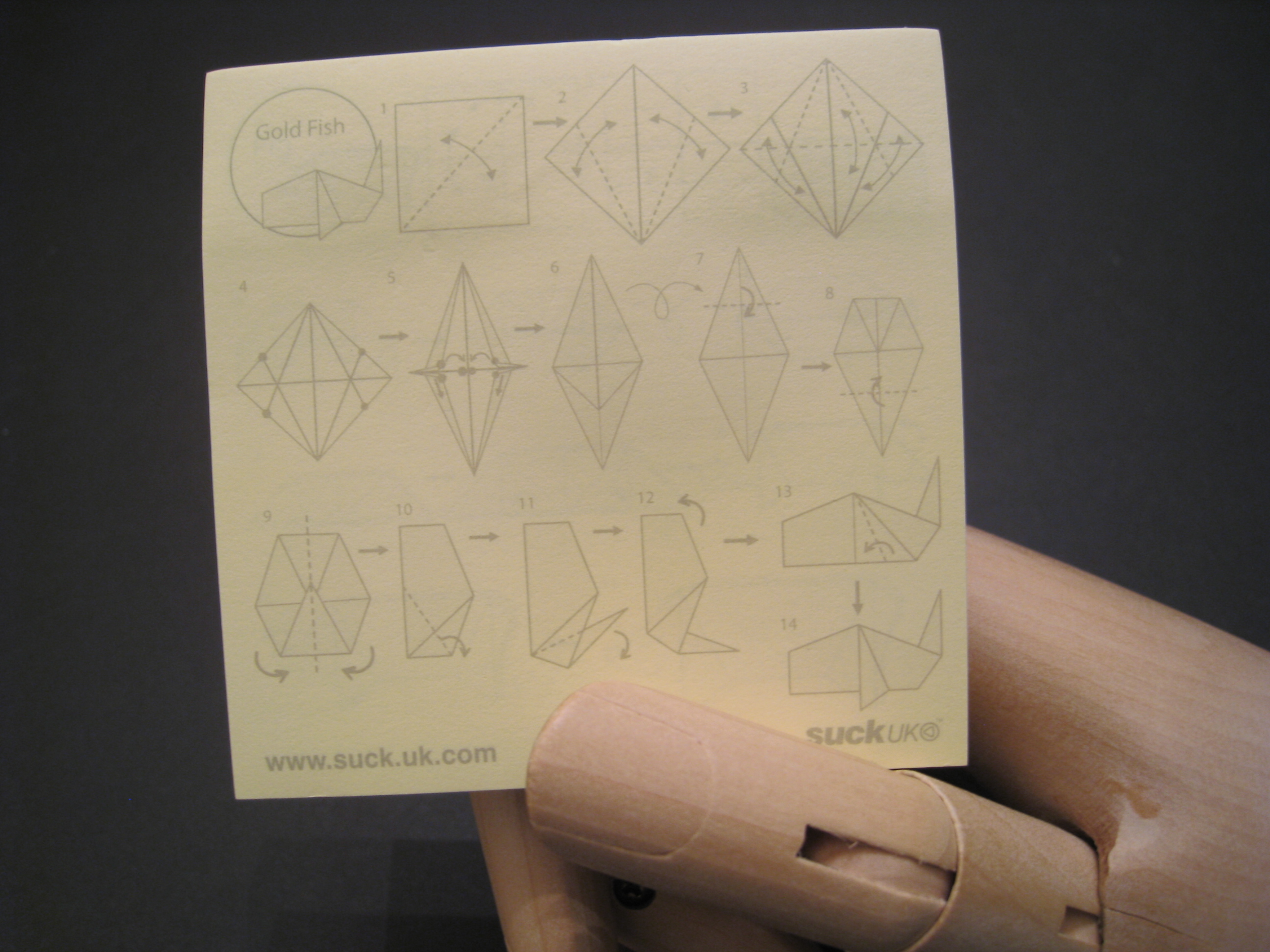 sticky note origami instructions