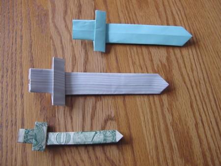 sword origami