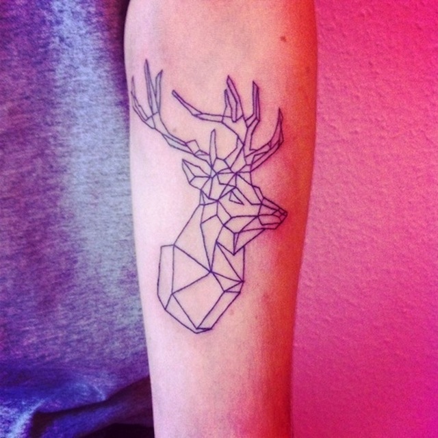 tatouage origami loup