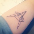 Tatouage origami renard