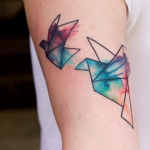 tatouage origami