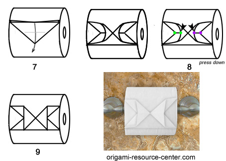 toilet paper origami flower instructions