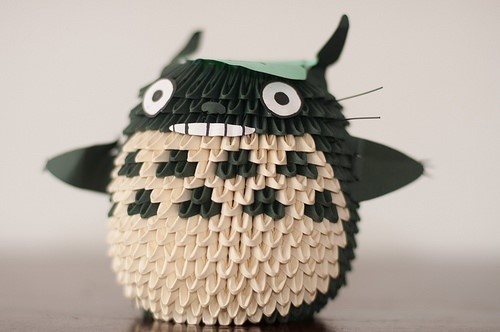 totoro origami 3d