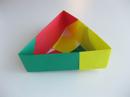 triangle en origami