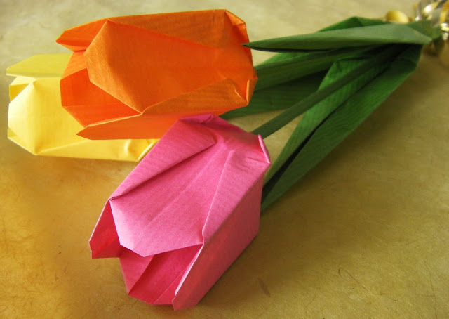 tulipe en origami