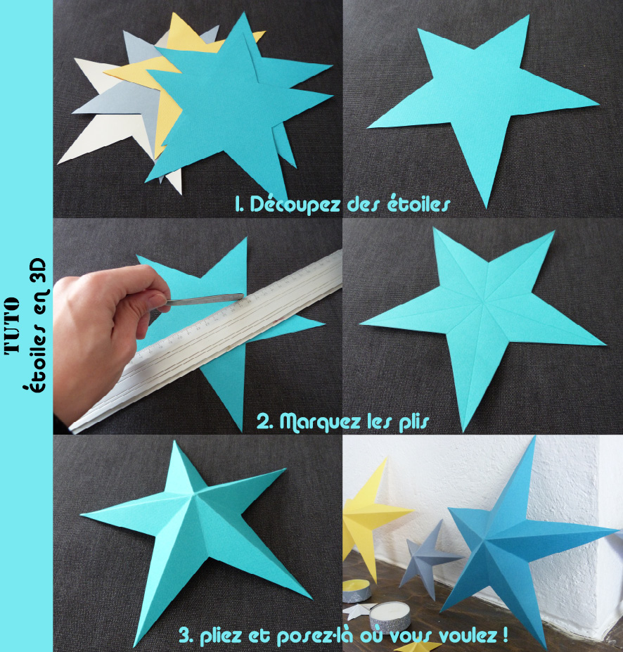tuto origami etoile 3d