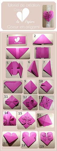 tuto origami rose