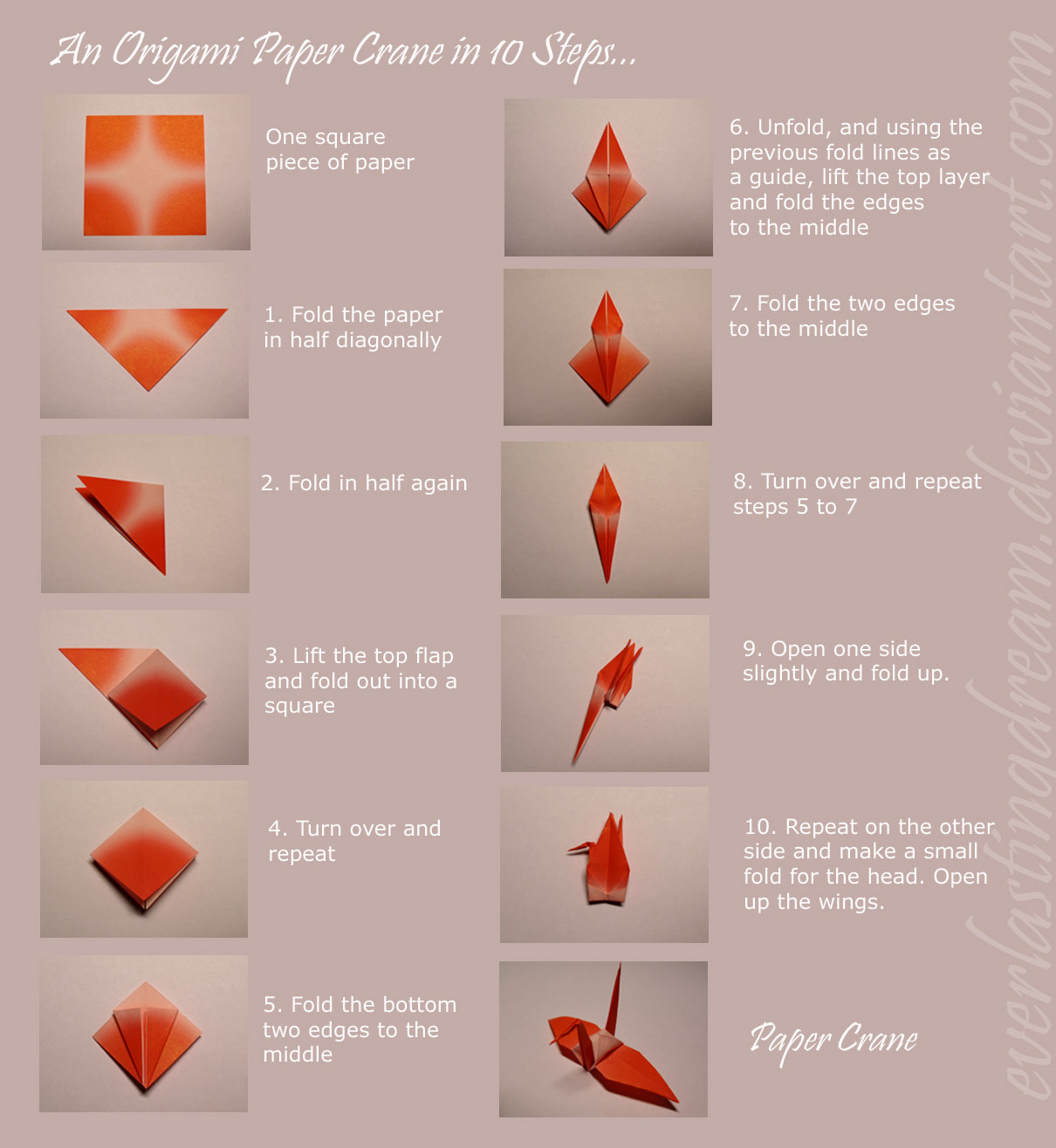 tutorial origami crane