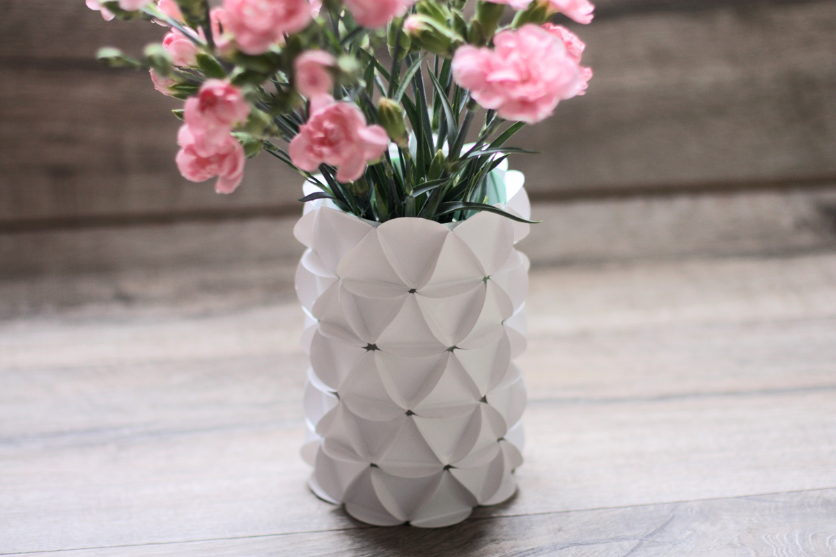 vase en papier origami