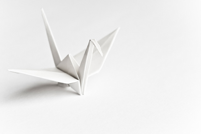 white origami