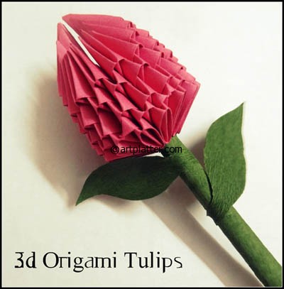 3d origami tulip instructions