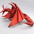 Complicated origami dragon