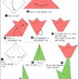 How to make an origami tulip