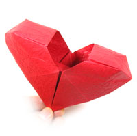 how to make origami hearts 3d