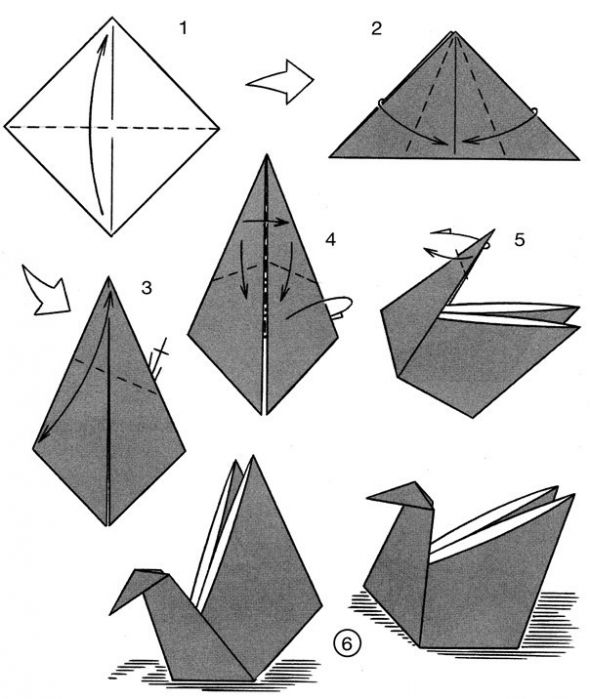 napkin origami swan