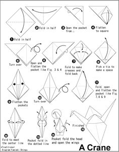 origami crane easy step by step instructions
