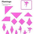 Origami flamingo diagram